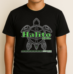Halito Front on Black shirt Halito / Chi Pisa La Chike - Graphic T