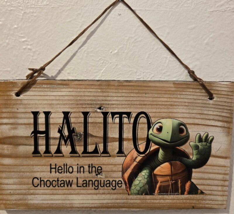 Halito Wave Horizontal Light Choctaw Language Reclaimed Wood Signs - FULL SET