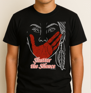 Red Hand on Black shirt MMIW Red Hand - Graphic T