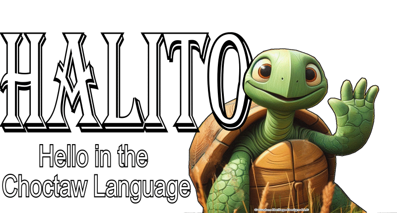 Halito Waving Turtle - Reclaimed wood sign