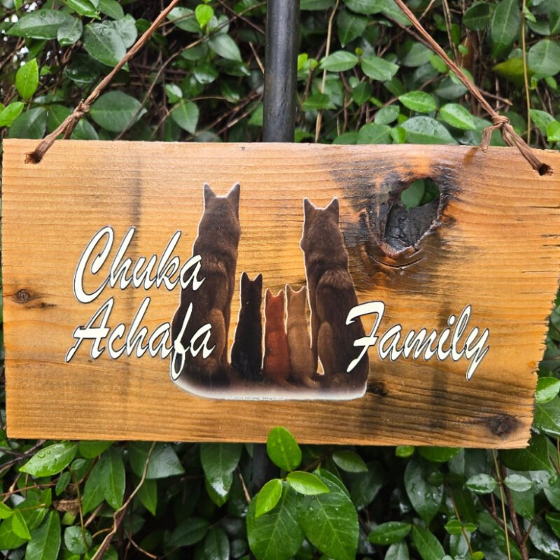Wolf Family Choctaw Language Reclaimed Wood Signs - FULL SET