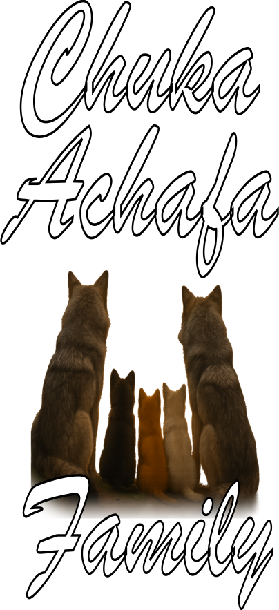 Wolf Family Chuka Achafa vertical - Reclaimed wood sign