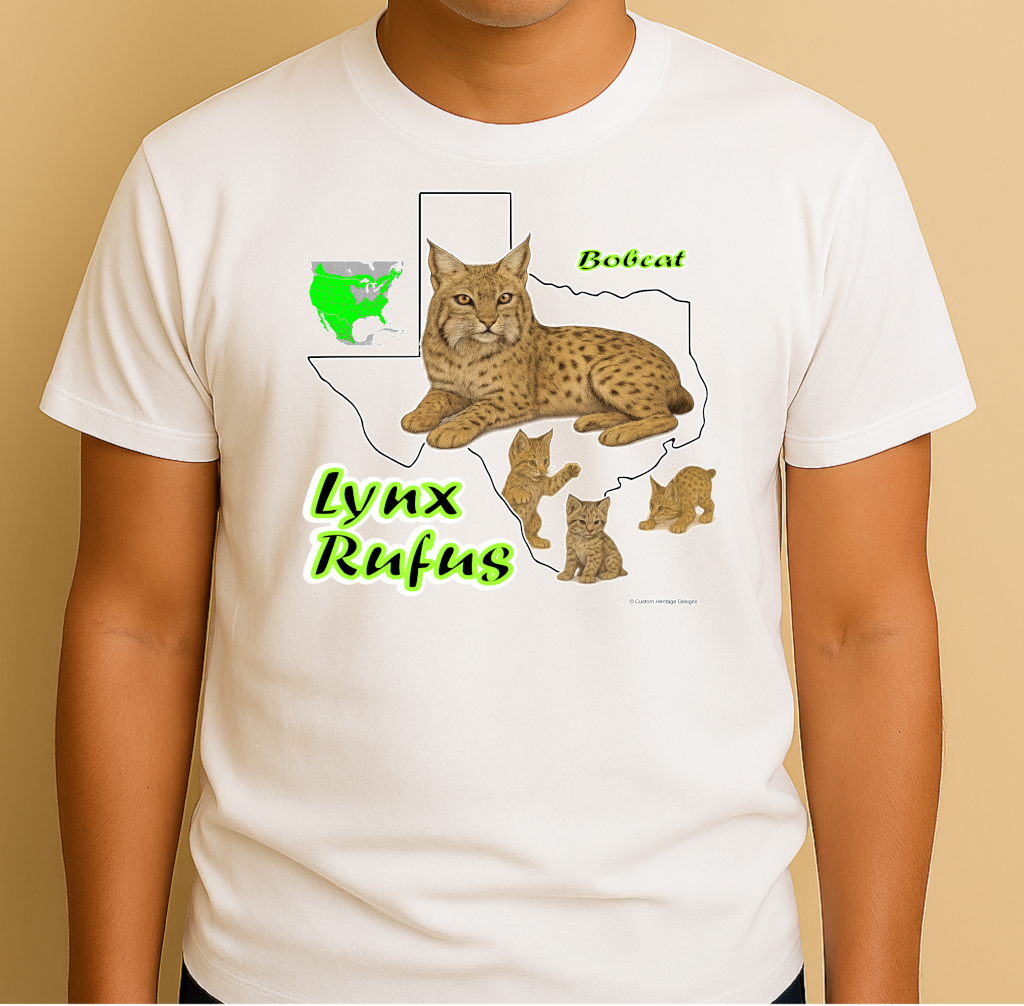 Bobcat White Lynx Rufus - Graphic T