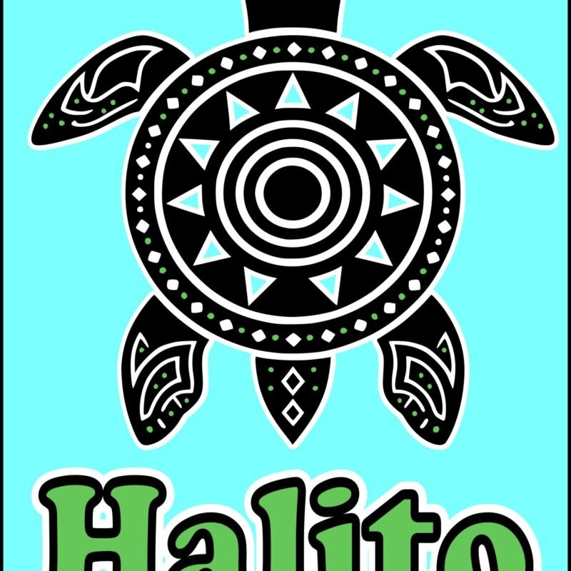 Halito trad turtle graphic Halito Traditional Turtle - Key Chain