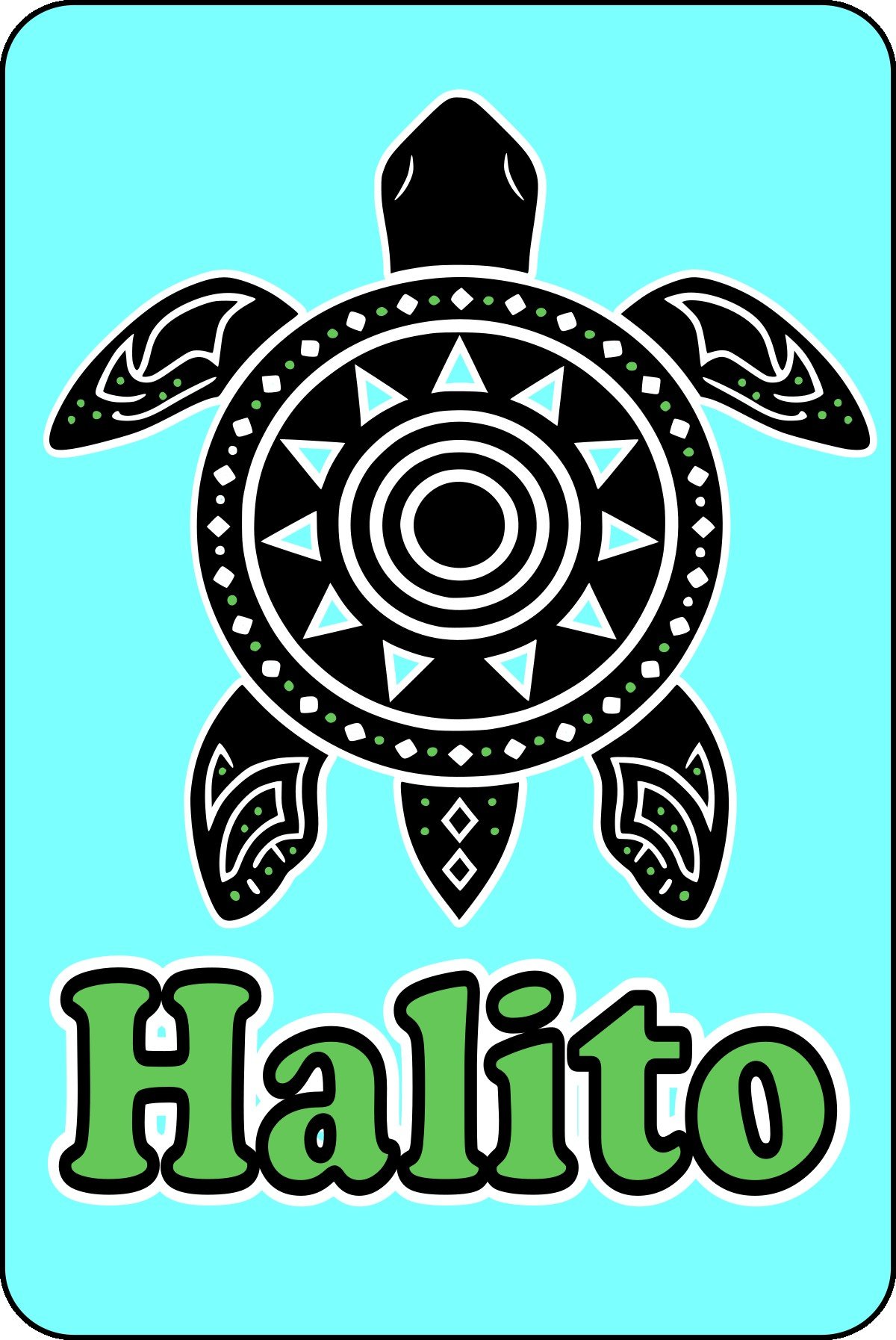 Halito trad turtle graphic Halito Traditional Turtle - Key Chain