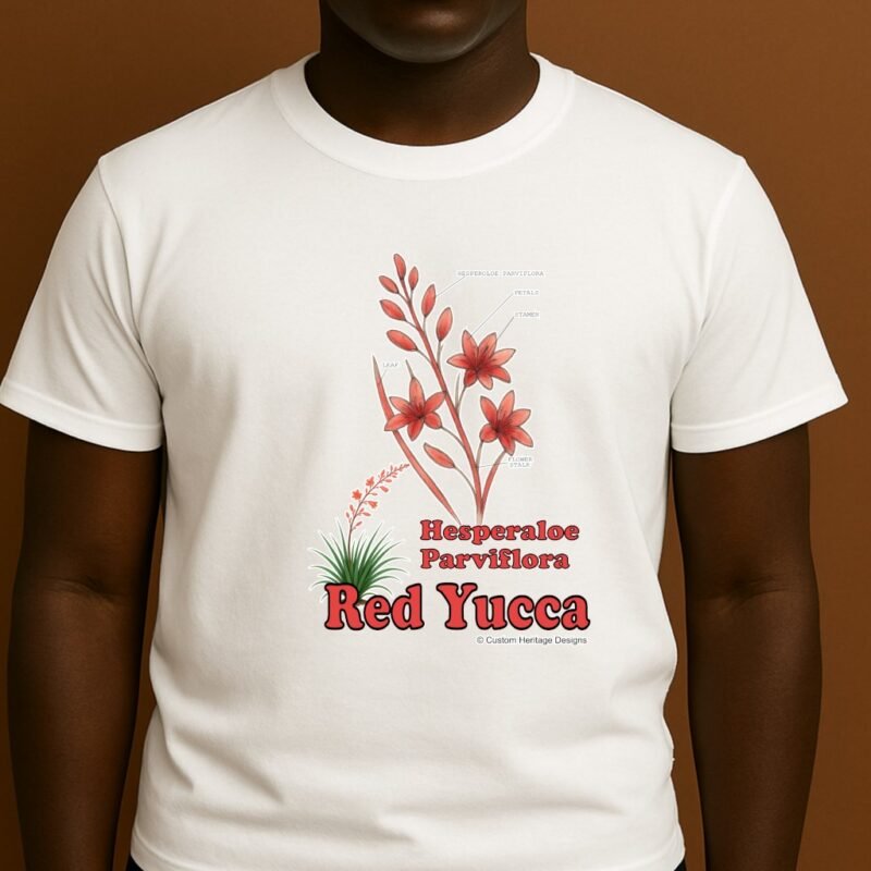 Red Yucca White Hesperaloe parviflora - Graphic T