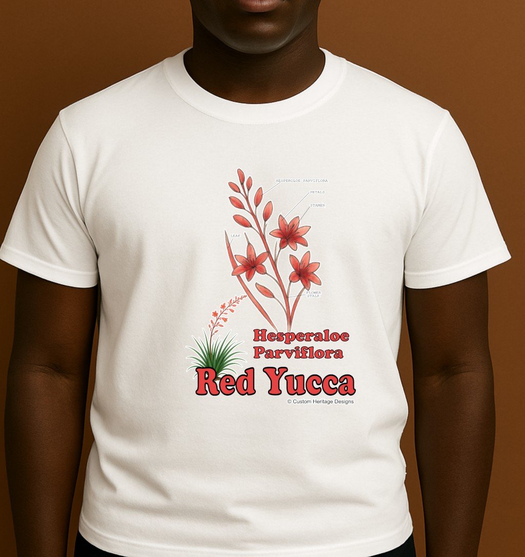 Red Yucca White Hesperaloe parviflora - Graphic T