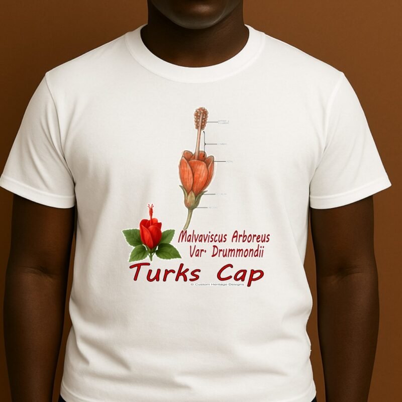 Turks Cap White Malvaviscus arboreus var. drummondii - Graphic T